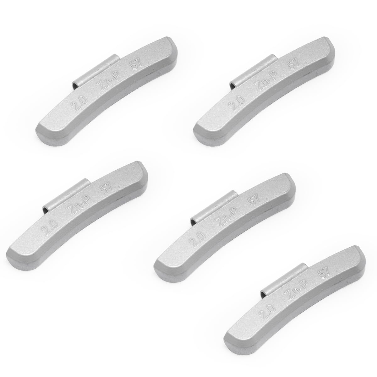 CKAuto P Series Zinc Clip on Wheel Weights 2.0oz, Coated, 25Pcs/Box Fit for Steel Wheel