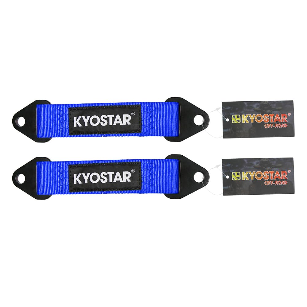 Kyostar 11 Inch Limit Strap, Premium Quad Wrap Limit Strap Car Hauler Axle Straps Rated For 10,000 Lb (Blue,2 Pack)