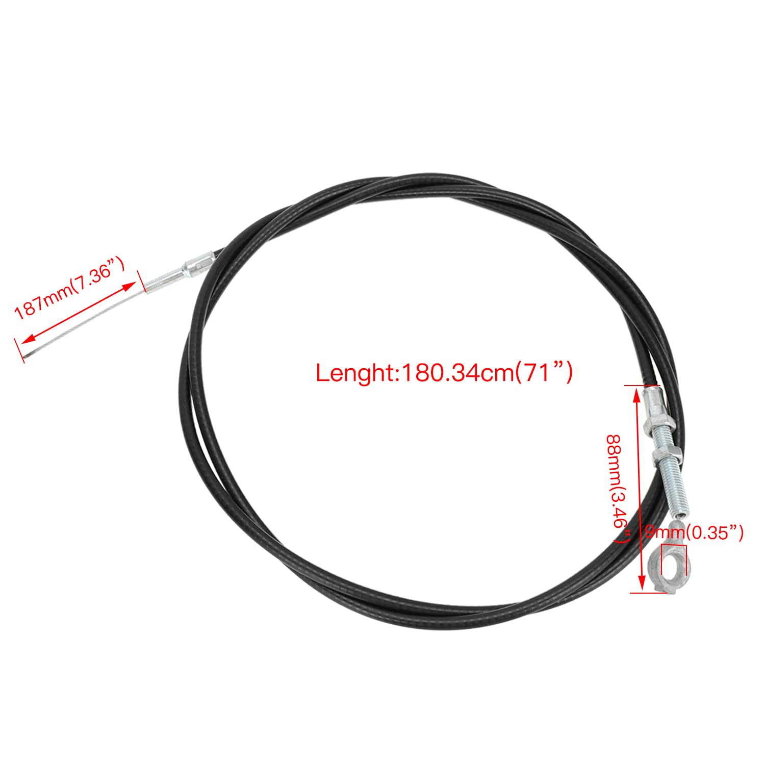 Yoxufa 71 Inch Go Kart Throttle Cable Brake Return Throttle Pedal Springs Kit For Predator 212Cc Engine Gx160 Gx200 196Cc 8252-1