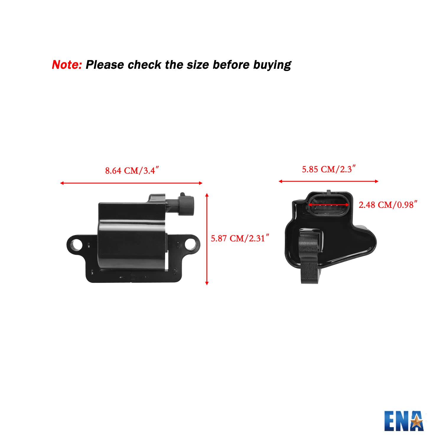 Ena Set Of 8 Square Ignition Coil 8 Platinum Spark Plug And Red Wire Set Compatible With Chevrolet Chevy Gmc Hummer Avalanche Savana 1500 2500 3500 Sierra H2 4.8L 5.3L 6.0L For Uf271 748Ee 41962