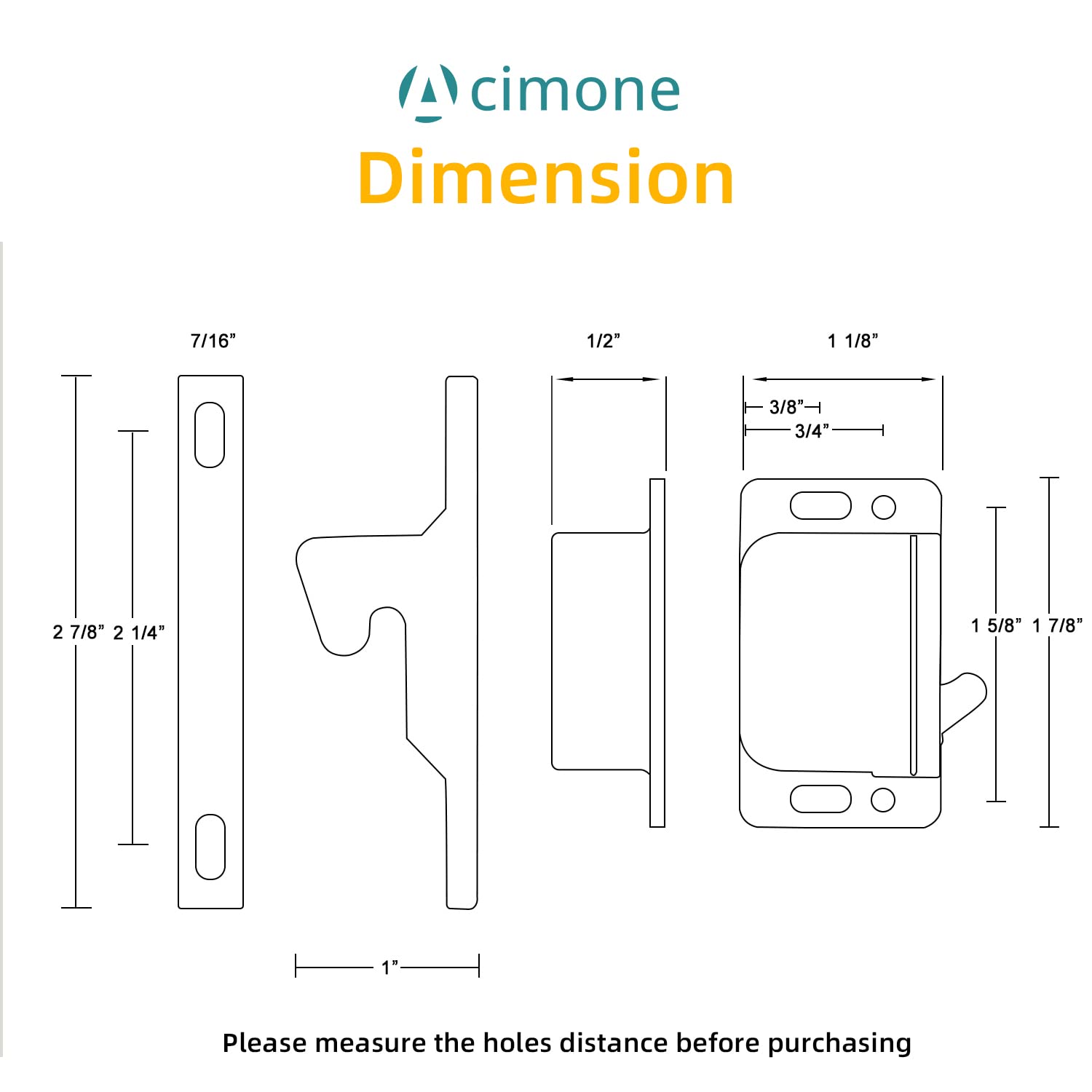 ACIMONE RV Drawer Latches 4 Pack - 10 LBS Pull Force, Black ABS, Includes Mounting Screws & Double-Sided Tape