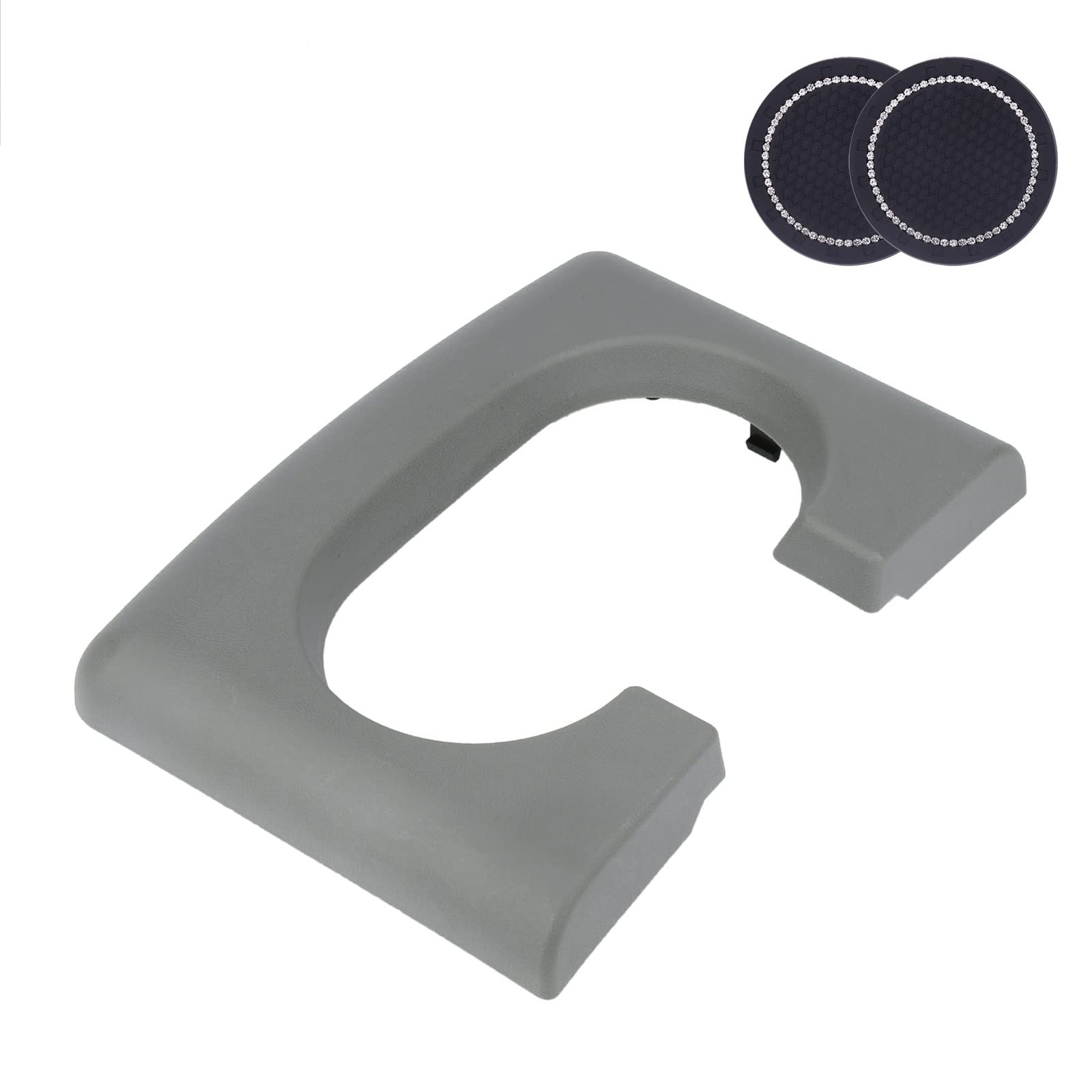 ONER AUTO PARTS Center Console Cup Holder Replacement Pad, Bench Seat Center Console Cupholder Armrest Pad,Include 2pcs Coasters