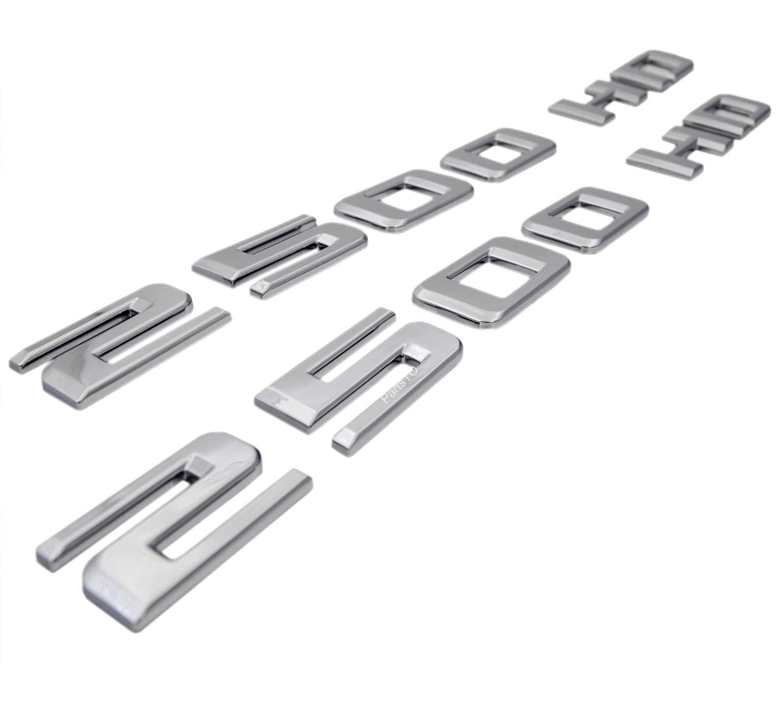 2X PartsTo 2500 HD 2500HD Emblem Nameplate for Chevrolet Chevy Silverado and GMC Sierra 2020 to 2025 Exterior Performance Trim D