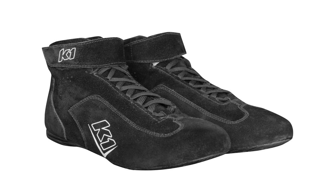 K1 Challenger Nomex Adult Auto Racing Shoes - SFI 3.3/5 - Black - Size 9