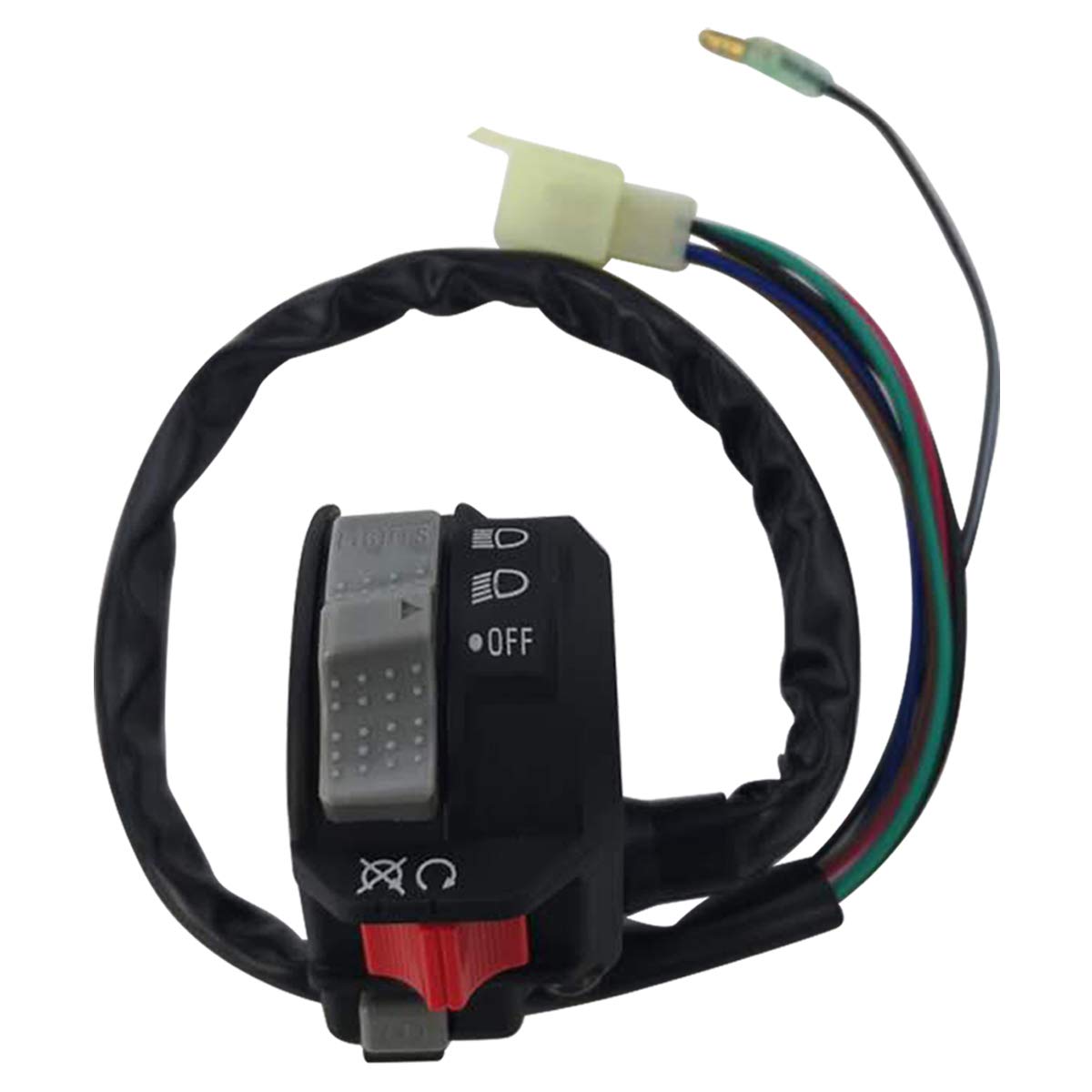 Left Handlebar Control Engine Start Run Off Headlight Switch for Yamaha Wolverine 350 YFM350F Big Bear 350 YFM350F/U Kodiak 400 