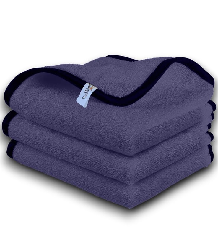 PulGos 3 Pcs Multipurpose Microfiber Cloths40x40cm Thick Lint& ScratchFree, Highly Absorbent, Drying Towel, Reusable Cleaning 