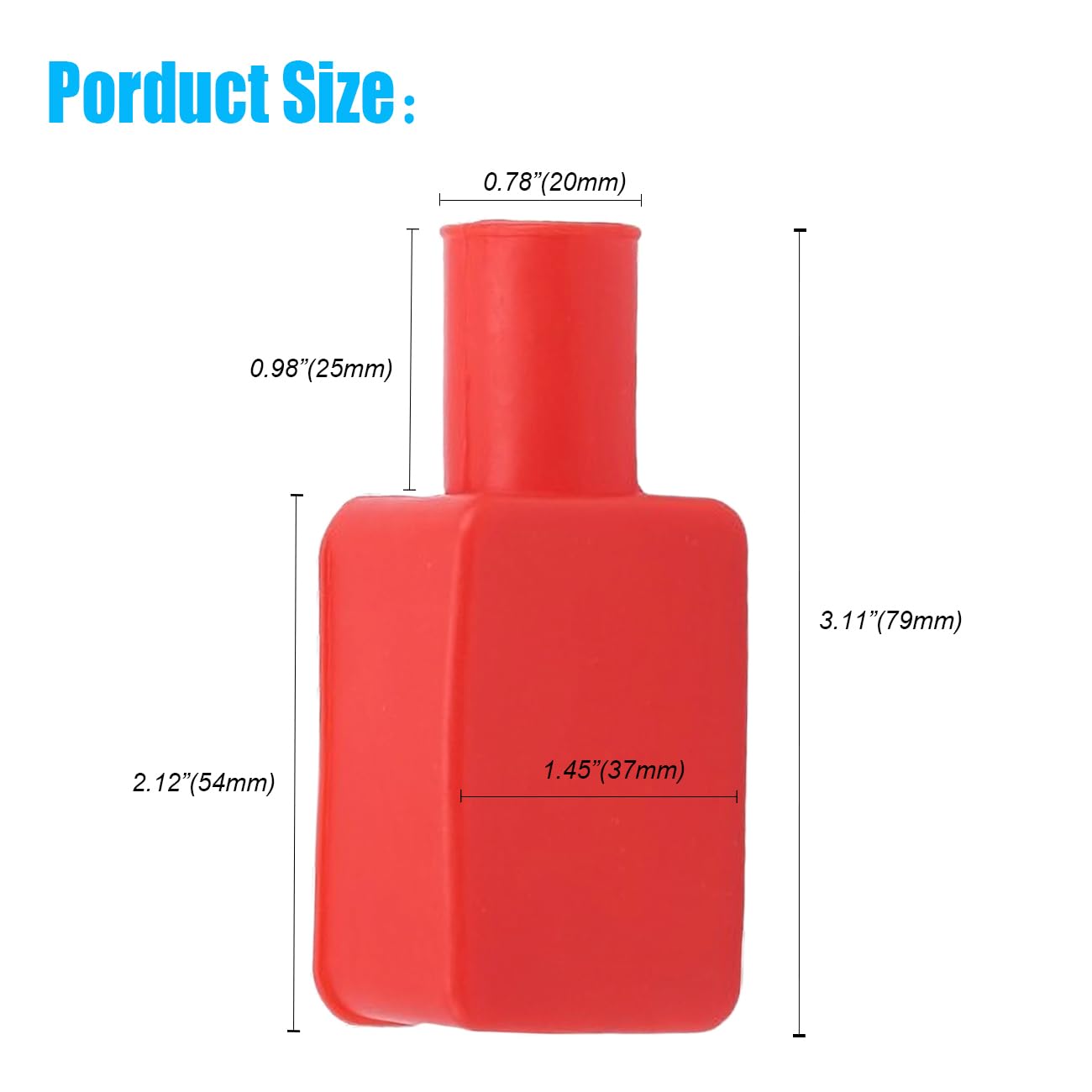 Battery Terminal Cover Flexible positive and negative battery terminal protectors Car Insulating Battery Cover Red and Black Top