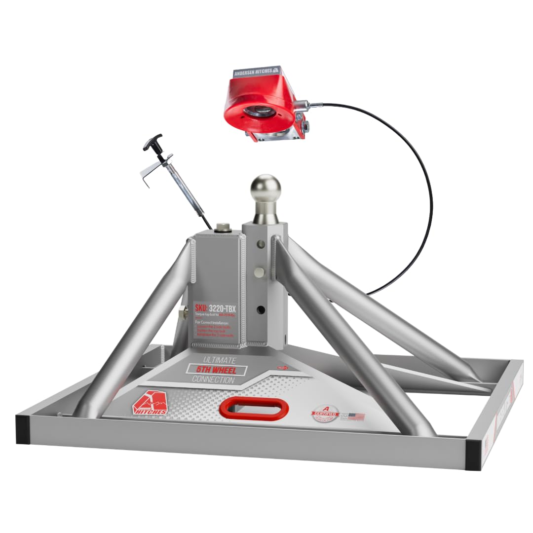 ANDERSEN HITCHES | Ultimate 5th Wheel Connection (Toolbox Model) | 13 Tall Base, 24,000 lbs GTWR, 4,500 LBS tongue weight | 3220