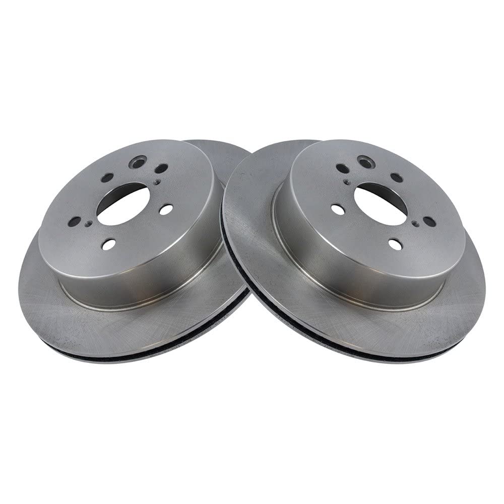 Trq Rear Brake Rotors Set Solid Compatible With 2006 Lexus Gs300 2007-2011 Gs350 2006-2007 Gs430 Gs450H 2008-2011 Gs460 2010-201