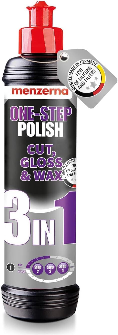 menzerna One-Step Polish 3in1 I Medium Cut Polish with High Gloss Finish & Seal in One I Buffing & Polishing Compound for Car Ma
