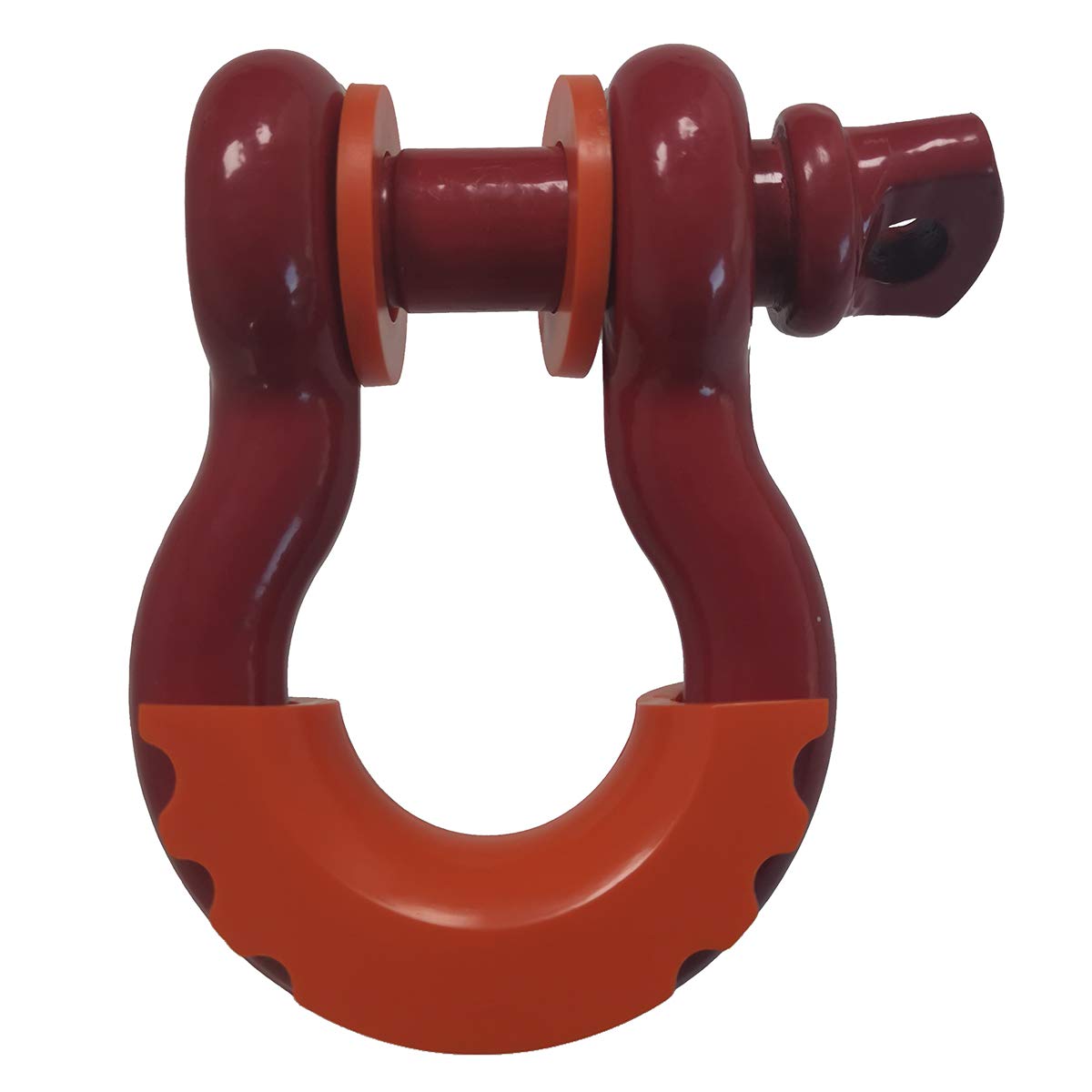 Pack Of 2 D-Ring Shackle Isolators With 4 Pieces Washer For 0.75 Inch Shackle Gear Design D-Ring Isolators Fits Standard 3/4'' S