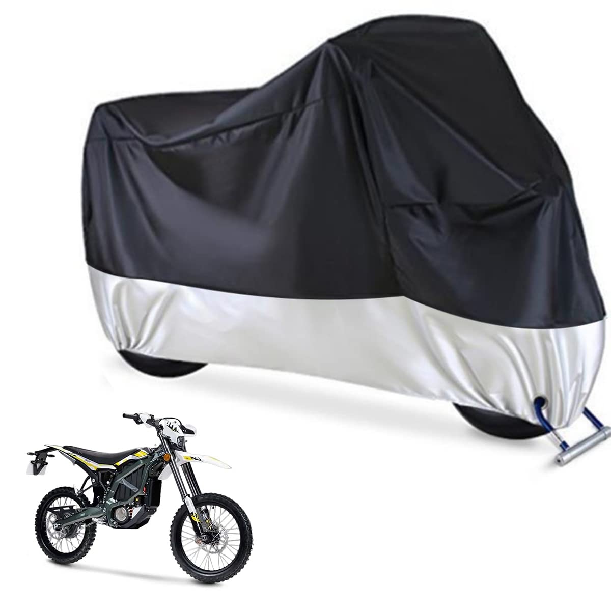 Urlwall Motorcycle Dirt Bike Cover All Season For Sur Ron Ultra Bee, Waterproof Sun Outdoor Protection Durable Cover With Storage Bag & Safety Lock Holes