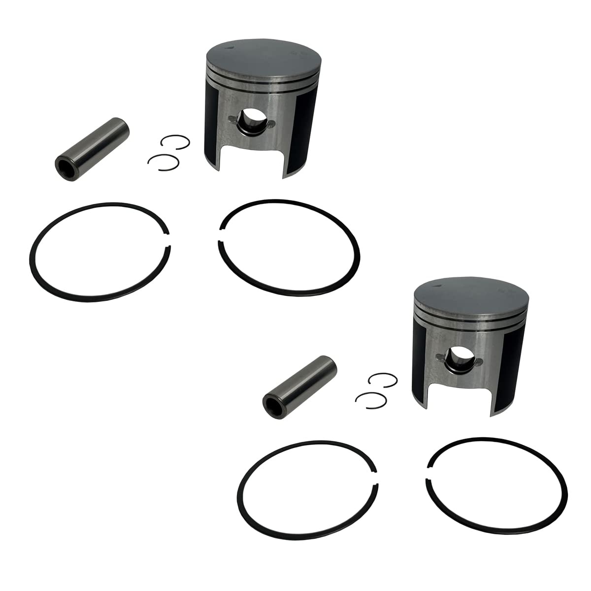 SPI, 09-695, 2 Standard Bore Piston Kits for Arctic Cat Many 1978-2000 440 Liquid Cooled Sleds - 68mm