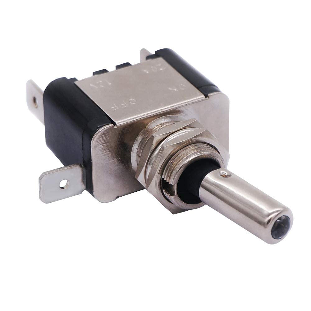 Twidec/3Pcs Rocker Lighted Toggle Switch 12V 20A Heavy Duty Racing Car Automotive Auto Spst On/Off Toggle Switch White Led Illuminated 3Pin Asw-07Dw