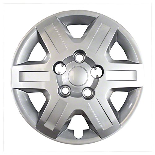 New Wheel Covers Hubcaps Fits 2008-2013 Dodge Grand Caravan; 16 Inch; 6 Spoke; Silver Color; Plastic; Set Of 4; Bolt On
