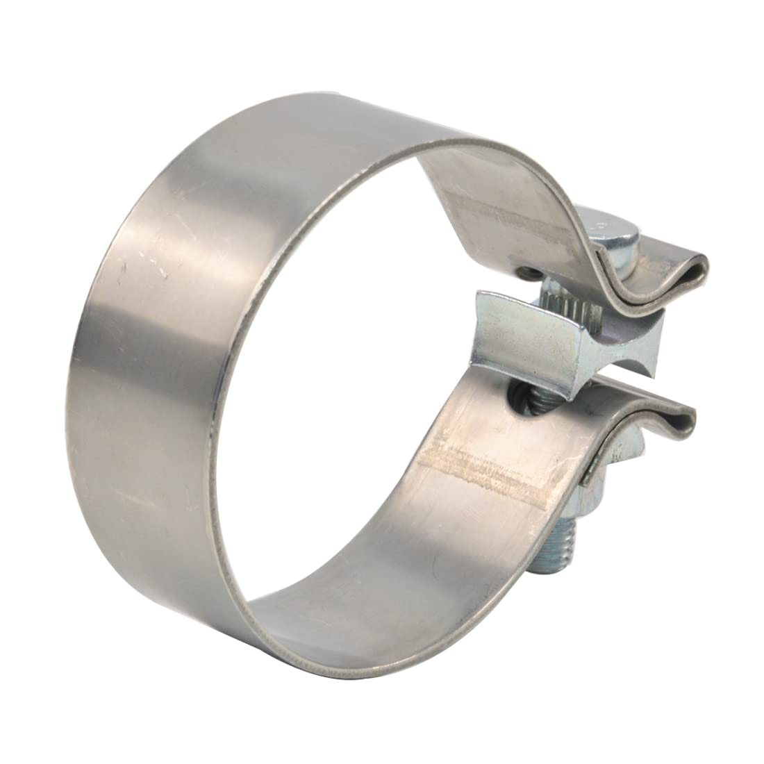 Elifecenter Universal Id 3.5 Inch Exhaust Clamp, Stainless Steel 3-1/2 Inch Narrow Band Lap Joint Butt Clamp
