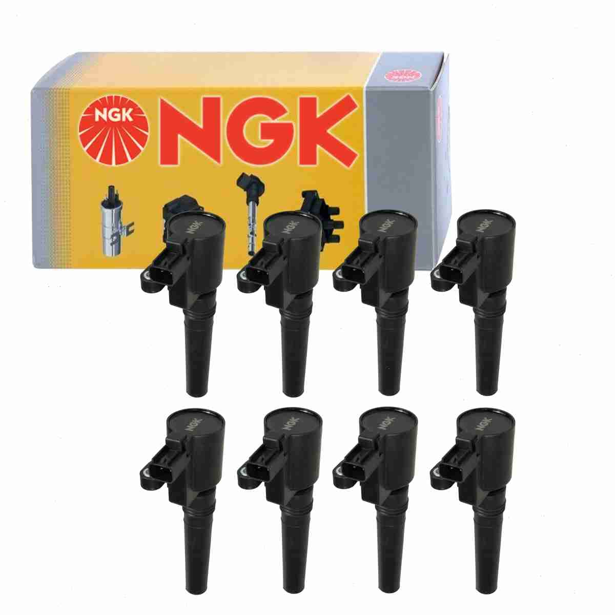 8 pc NGK Ignition Coils compatible with Ford Thunderbird 3.9L V8 2002-2005