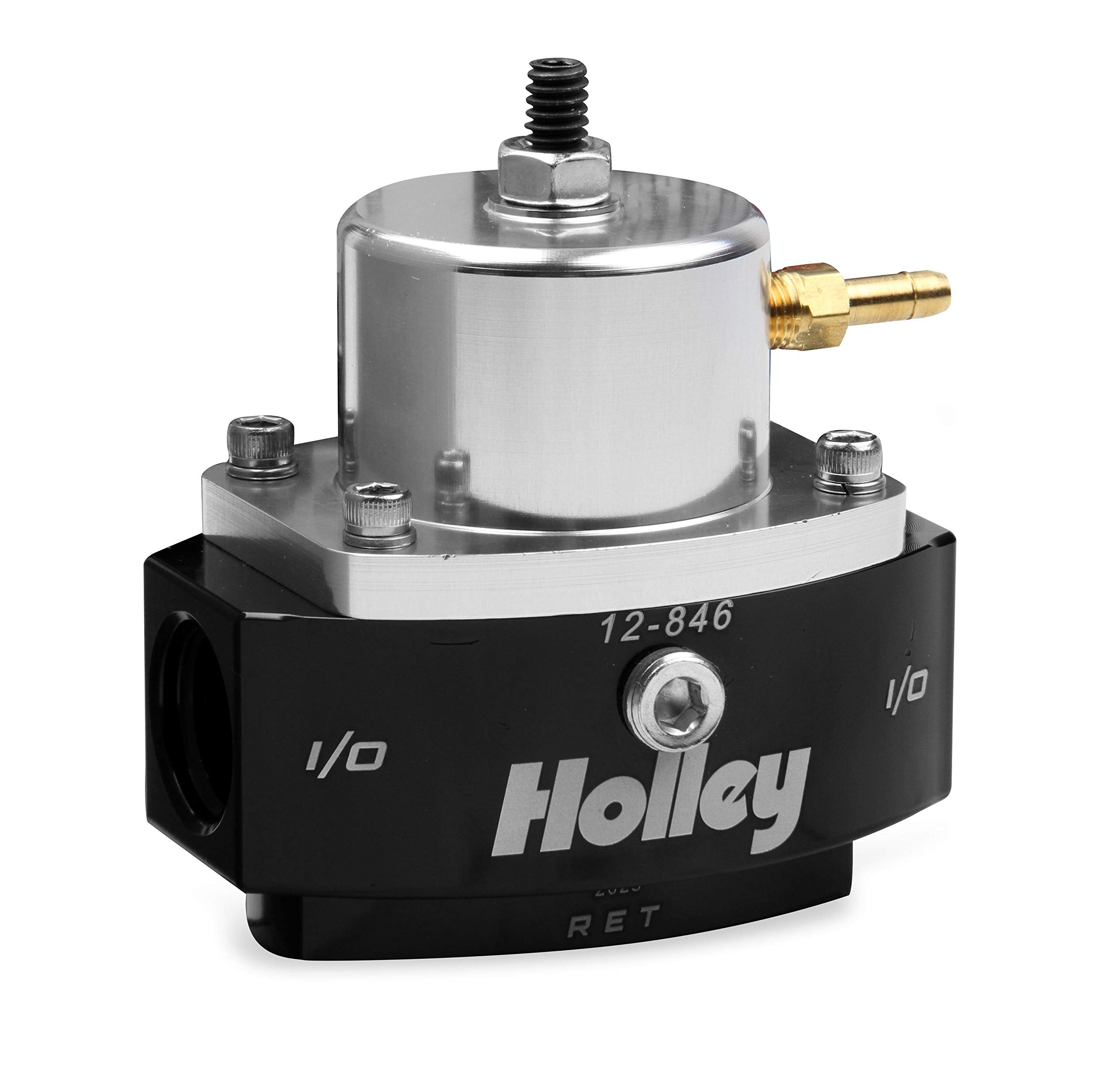 Holley 12-846 8An Inlet/Outlet 6An Return 40-70 Psi Billet Fuel Pressure Regulator