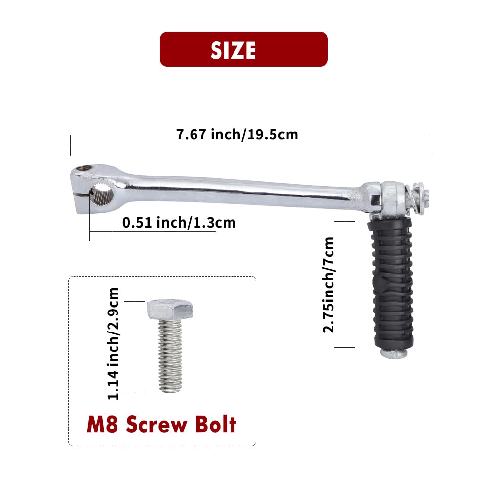 Motoparty Kickstart Lever Starter, For Honda Z50 Mini Trail C70 Ct70 Sl70 Xl70 Ct90 S90 St90 Cs90 Cs Sl St Ct 70 90 Kick Starter