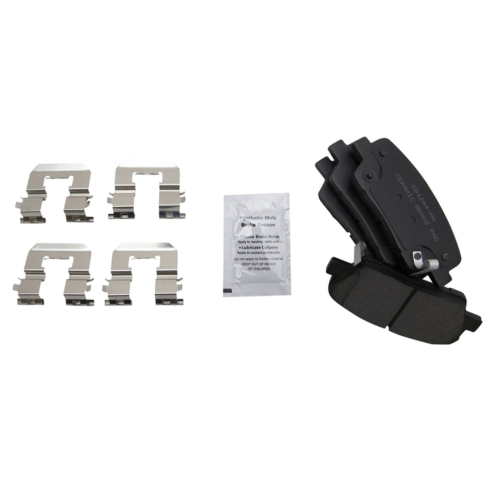 Trq Rear Brake Pad & Rotor Kit Brake Pads Brake Rotor Parking Brake Shoe Set Ceramic Compatible With 2007-2008 Hyundai Entourage