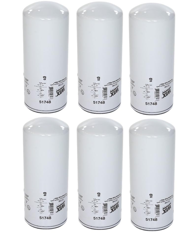 WIX Filters - 51748 Heavy Duty Spin-On Lube Filter, Pack of 6