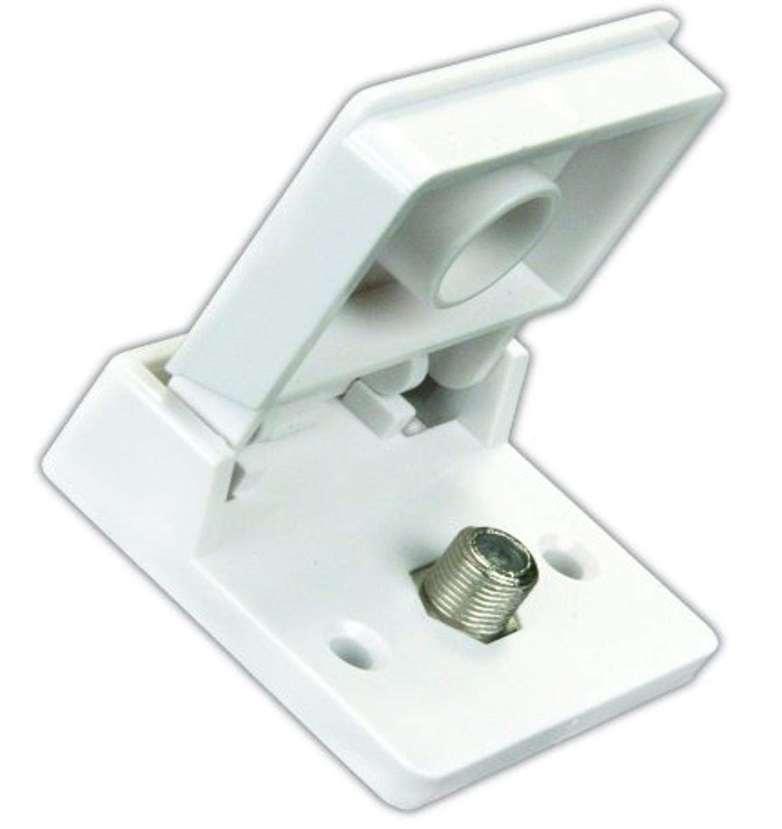 Jr Products 47755 Exterior Tv Jack,Polar White