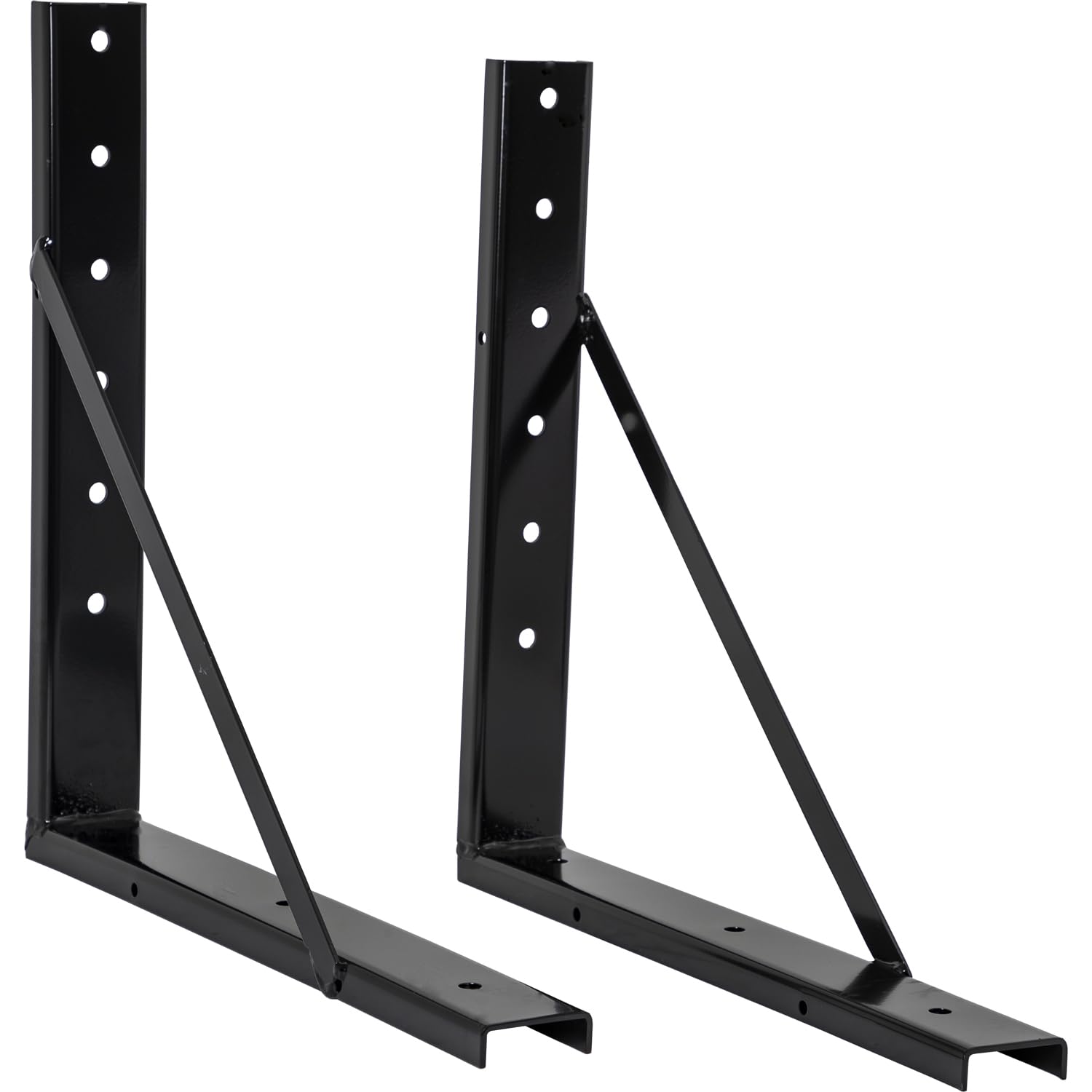 Buyers Products 1701016 Formed Welded Black Steel Mounting Brackets For Underbody Truck Tool Box, Set Of 2, 24 X 24, Corrosion R