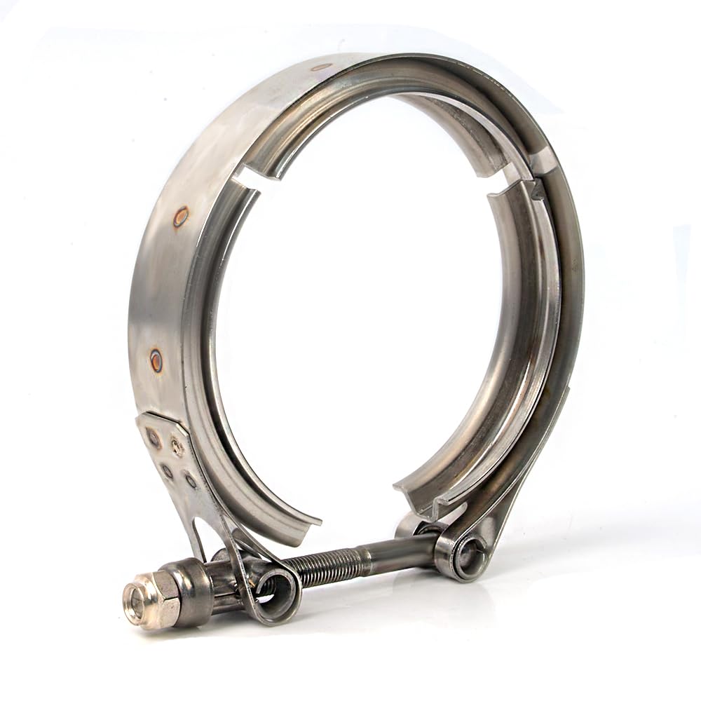 Elifecenter 3.5 Inch Exhaust V band Clamp 3-1/2'' Stainless Steel V-Clamp for 3.5'' OD Flange Kits