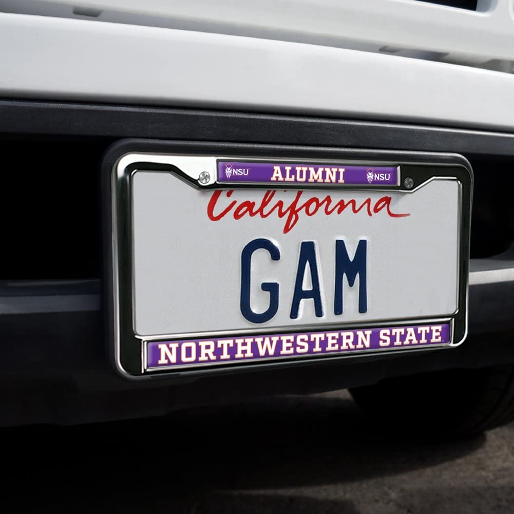 Northwestern State Alumni Logo Full Size Standard License Plate Metal Frame