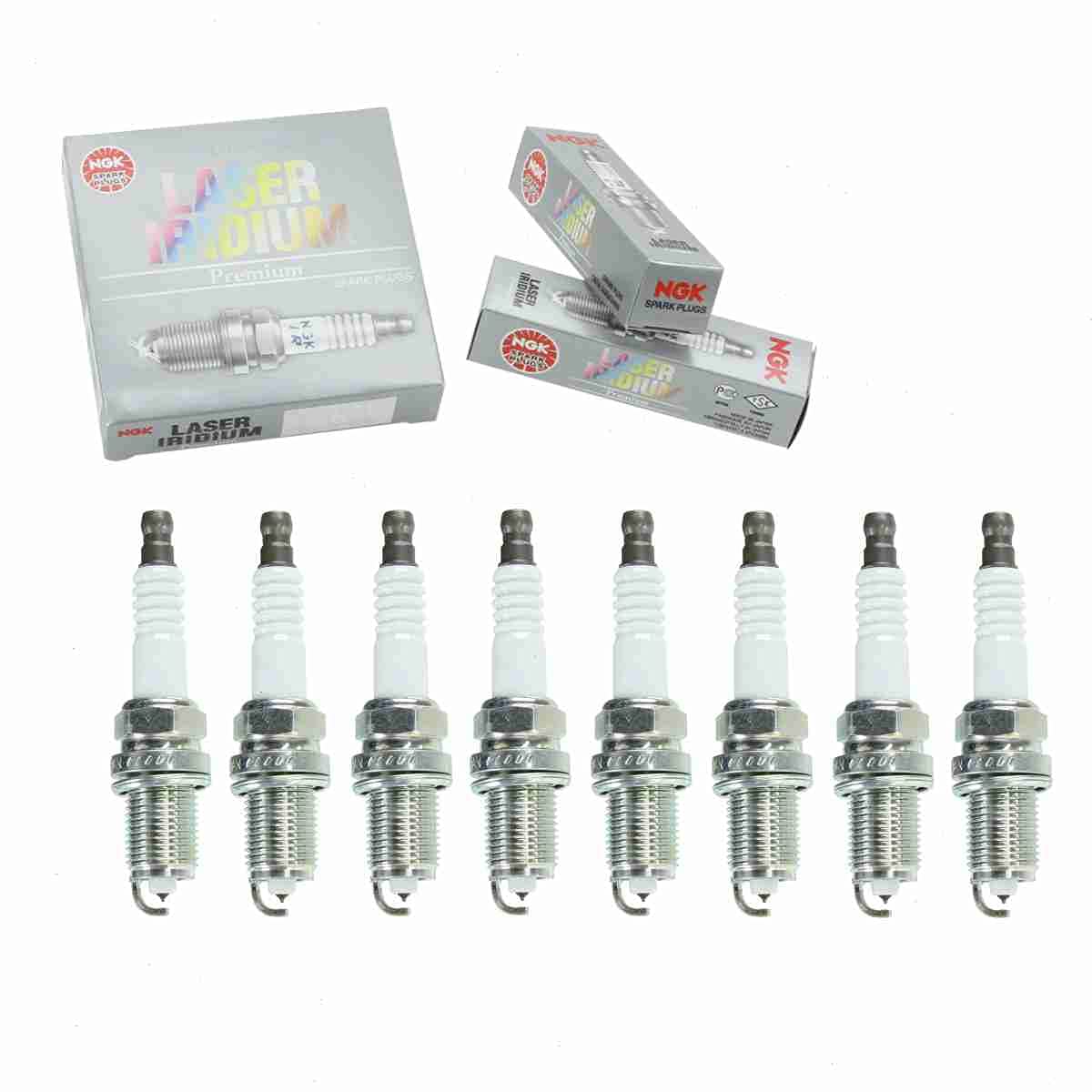 8 pc NGK Laser Iridium Spark Plugs compatible with Lexus LS430 4.3L V8 2001-2006