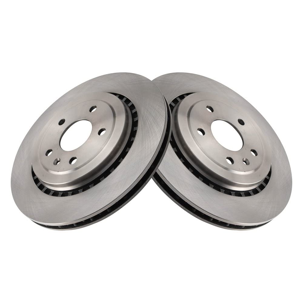 Trq Rear Brake Rotors Set Vented Compatible With 2014-2019 Chevrolet Corvette