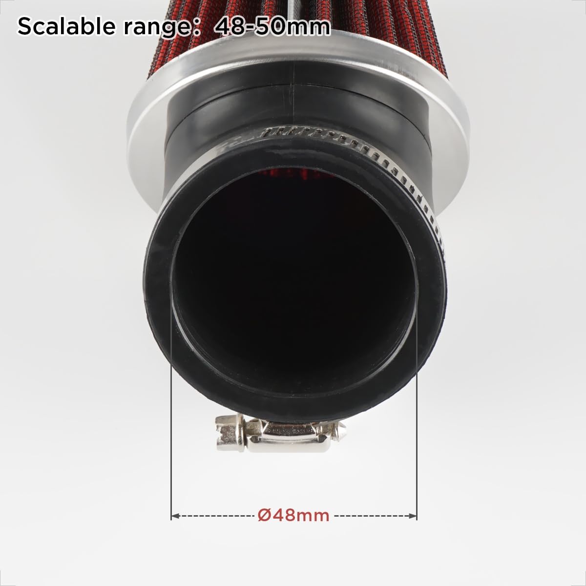 Evermotor Air Filter 48Mm 49Mm 50Mm Motorcycle Vent Cleaner For 50Cc 70Cc 90Cc 110Cc 125Cc 150Cc Scooter, Quad Bike, Fit In Honda Yamaha Kawasaki Suzik