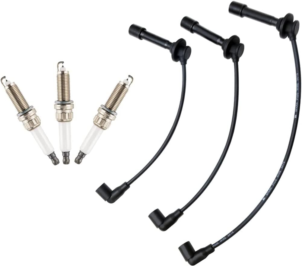 XTPTFABS Spark Plug Wire and Spark Plugs Kit-MIA11722 MIA11723 MIA11724 Compatible with John Deere 825i 825i S4,extended edition