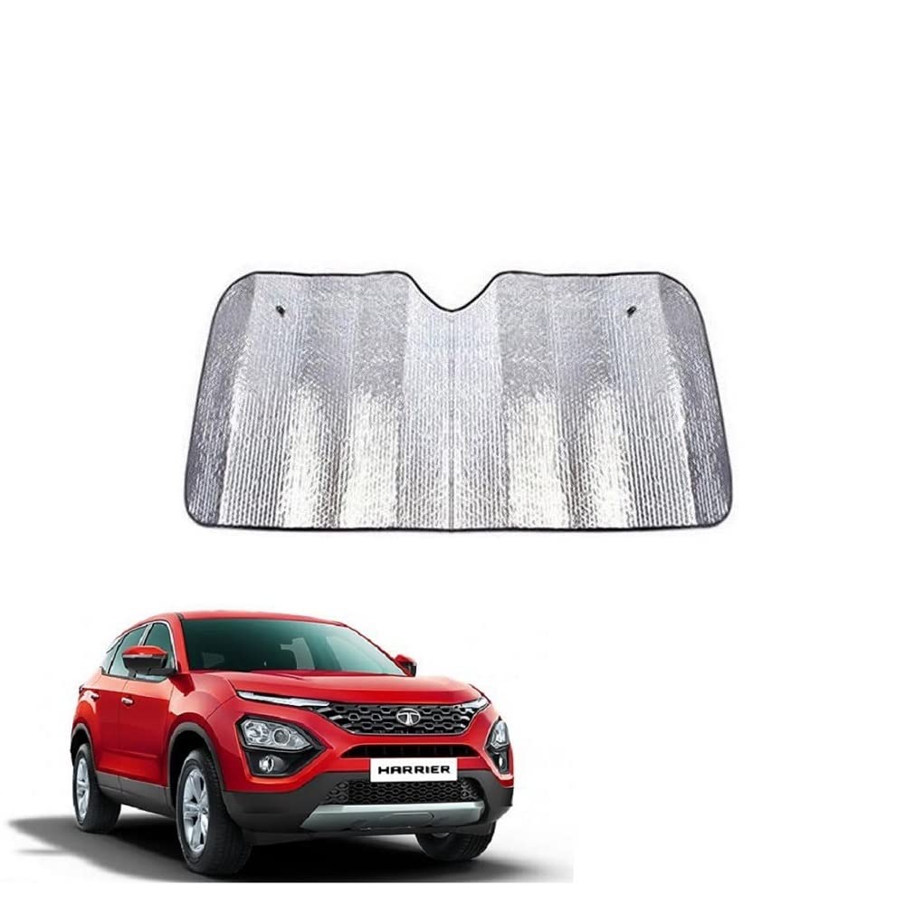 Car Windshield Silver Parking Foldable Sunshade for Heat Protection Useful on Front and Rear Windshield Glass Suitable for Tata 