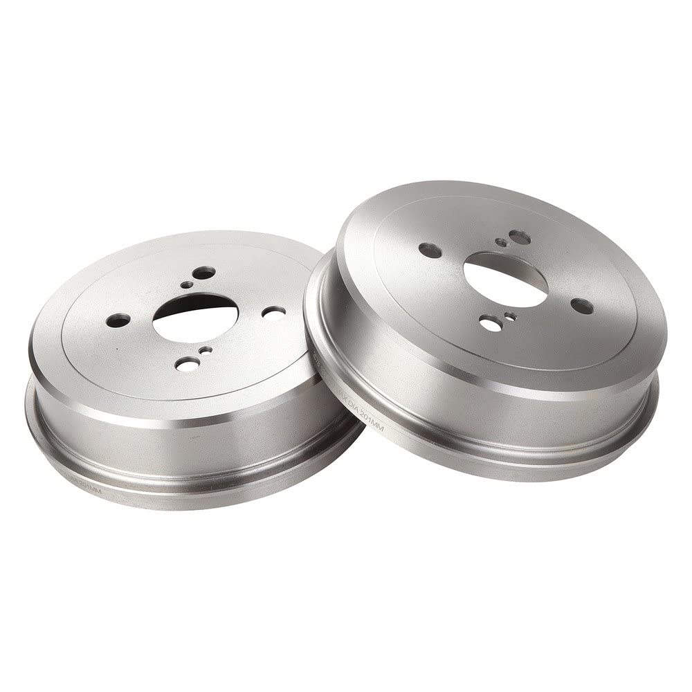 Trq Rear Brake Drum Pair Set For 1994-2002 Toyota Corolla / 1993-1997 Geo Prizm / 1998-2002 Chevy Prizm