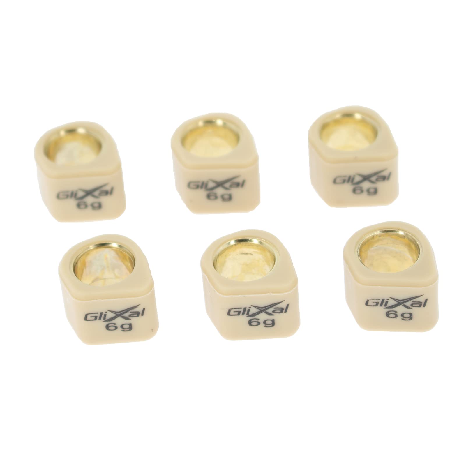 Glixal 16X13Mm High Performance Polygon Variator Sliders, Racing Sliding Roller Weights 139Qmb Gy6 50Cc - 100Cc Scooter Moped Atv (6 Gram)