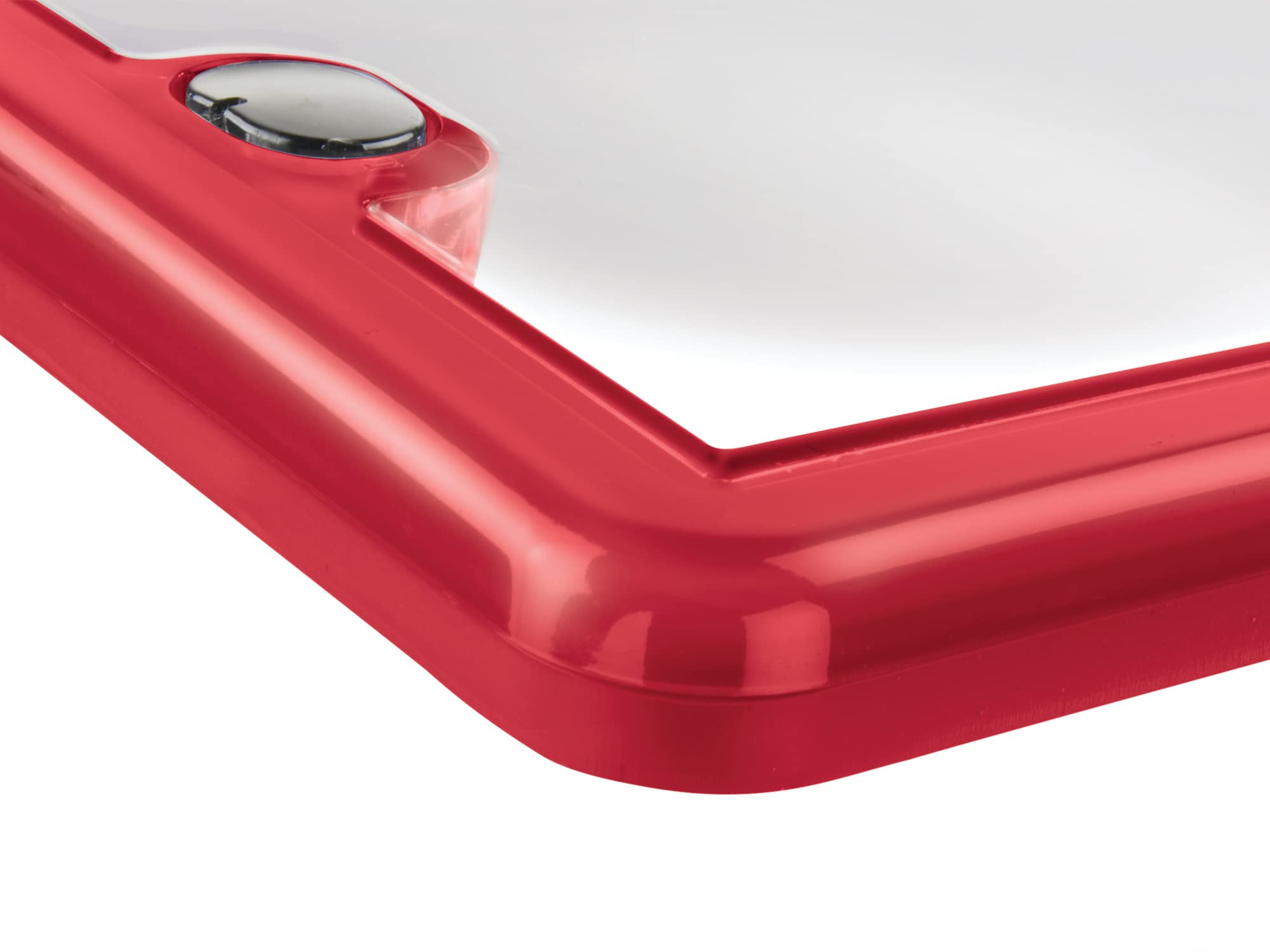Weathertech Clearcover License Plate Cover And Frame, Red