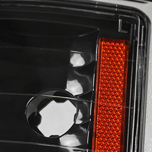 Spec-D Tuning Black Housing Clear Lens 4Pc Corner Lights Compatible With 1994-1998 Chevrolet Chevy C/K 1500 2500 3500, Silverado
