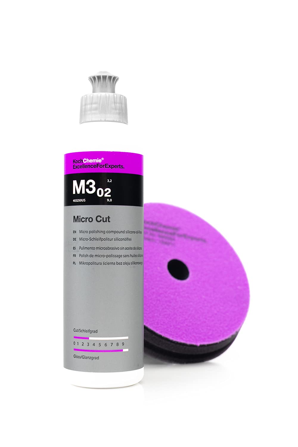 Koch-Chemie - Micro Cut Polishing Compound - Silicone Oil-Free; Permanent Removal Of Holograms, Fine Scratches, And Sanding Mark