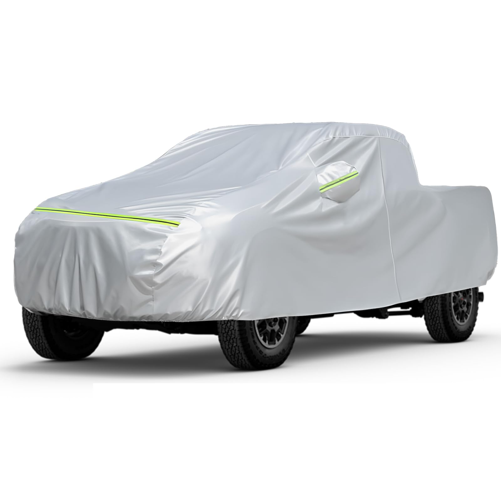 Favoto 6 Layers Truck Cover Waterproof - All Weather Heavy Duty Outdoor Pickup Car Cover Sun Uv Rain Protection Windproof With D