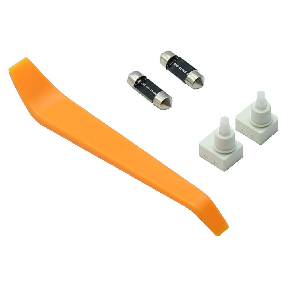 Vkinman 2Pcs Interior Light Switch + 2Pcs Bonus Map Dome Light Led Bulbs Replacement For Honda Accord/Dodge/Pilot/Ridgeline/Odyssey/Ram 1500 Replace 34404-Sda-A21, 34404-Sda-A22D3, 924-798