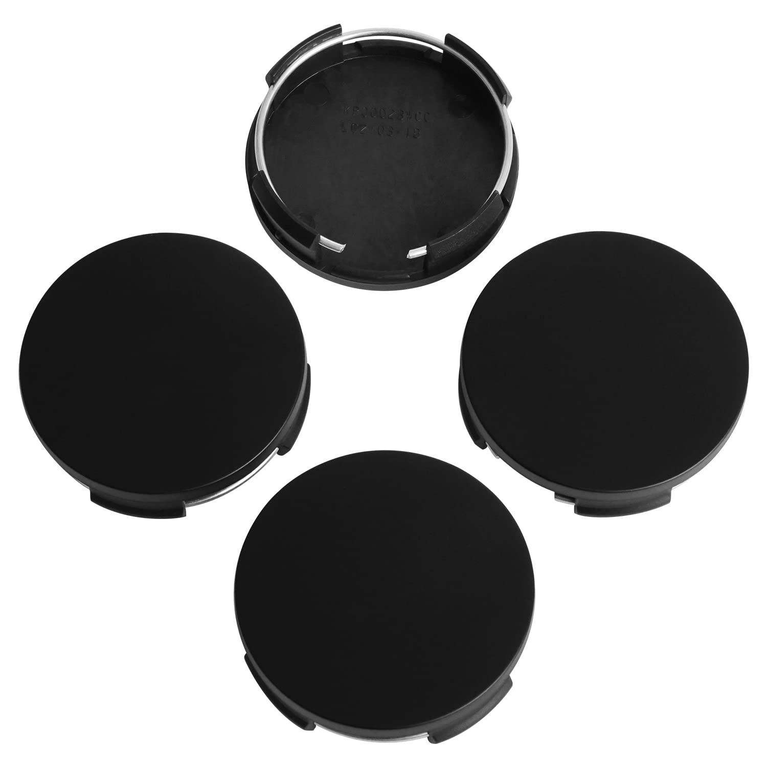 Kitspro 2.5Inch 63Mm Wheel Center Caps For Toyota Corolla Camry Highlander Rav4 Rim Hub Caps, Pack Of 4 (Matte Black, Outer 63Mm