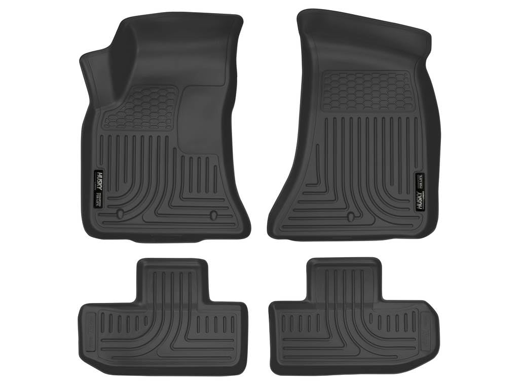 Husky Liners Weatherbeater Floor Mats | Fits 2016-2023 Dodge Challenger (Rear-Wheel Drive only) | Front & 2nd Row, 3-pc Black - 