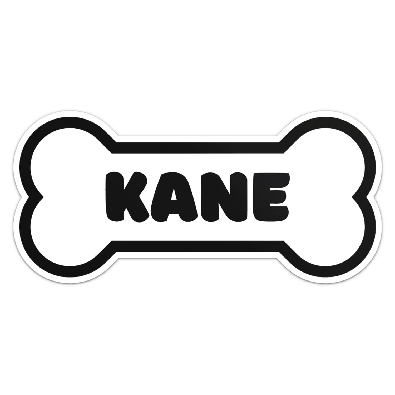 Kane Dog Name Sticker - Waterproof Vinyl Decal For Car Bumper, Laptop, Water Bottle, Wall, And Window, Size - 3'' Longer Side