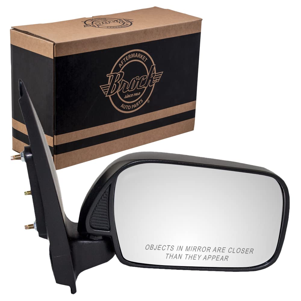 Fits Toyota Echo 00-05 Passengers Side Manual Mirror Glass W/ Housing Assembly