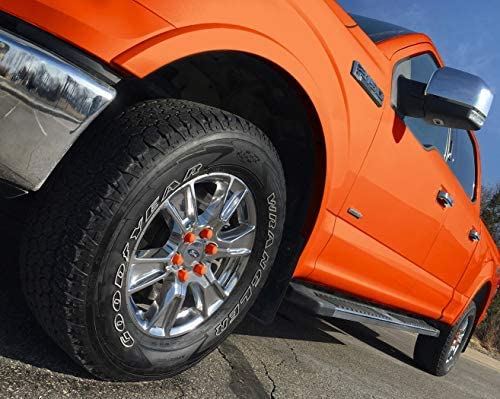 Colorlugs Vinyl Lug Nut Cover | Orange | Flexible Fit Wheel Lug Nut Cap | Fits 17 Mm | Pack Of 25 | Includes Deluxe Extractor |