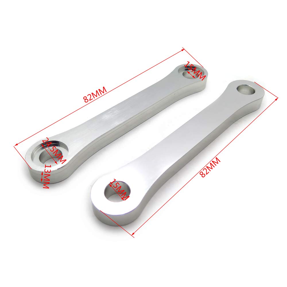 Httmt Mt022-Sr Silver 3.0 Inches Lower Lowering Links Compatible With Off-Road 1987-2007 Kawasaki Kl Klr 650
