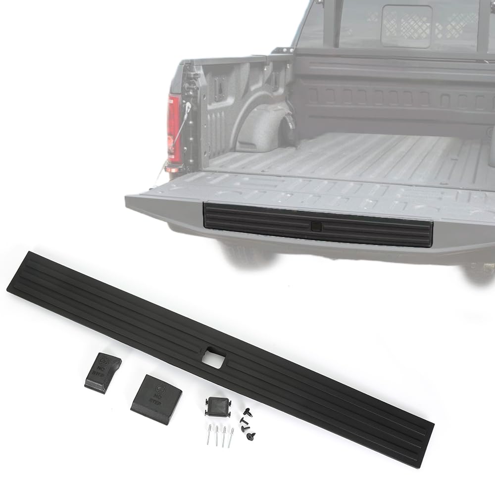 G-Plus Tailgate Cap Pad Molding Trim Compatible With Ford F150 2015-2020 W/Black Tailgate Flexible Step & W/Release Button (Not