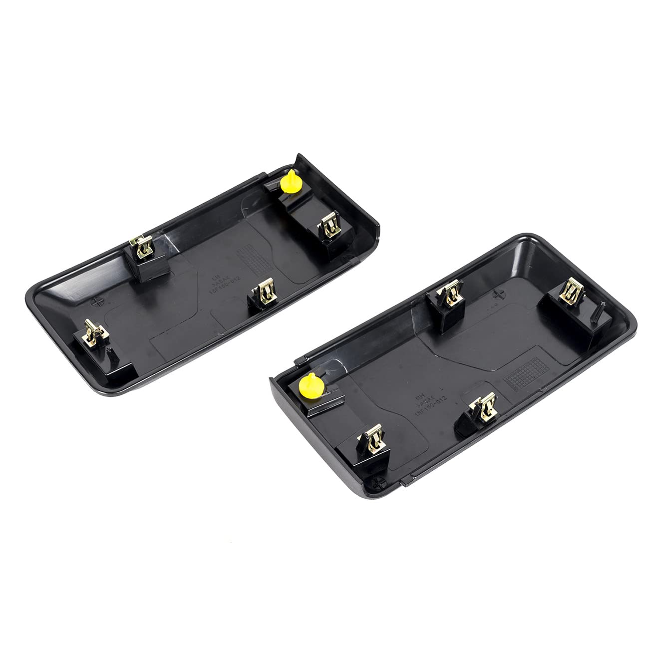 Karpal Bumper Guards Pads Insert Caps + License Plate Frame Bracket Compatible With 2018 2019 2020 Ford F150 F-150 Front Lh Left Driver + Rh Right Passenger Side