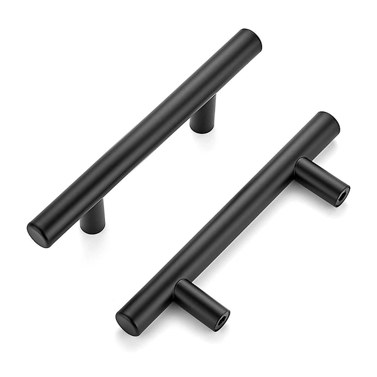 Ravinte 60 Pack | 5'' Cabinet Pulls Matte Black Stainless Steel Kitchen Drawer Pulls Cupboard Pulls Cabinet Handles 5”Length With 3” Hole Center
